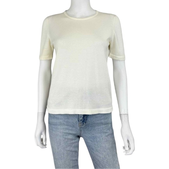 RODIER Cream Stretch Knit Top Size 38 - Picture 1 of 8